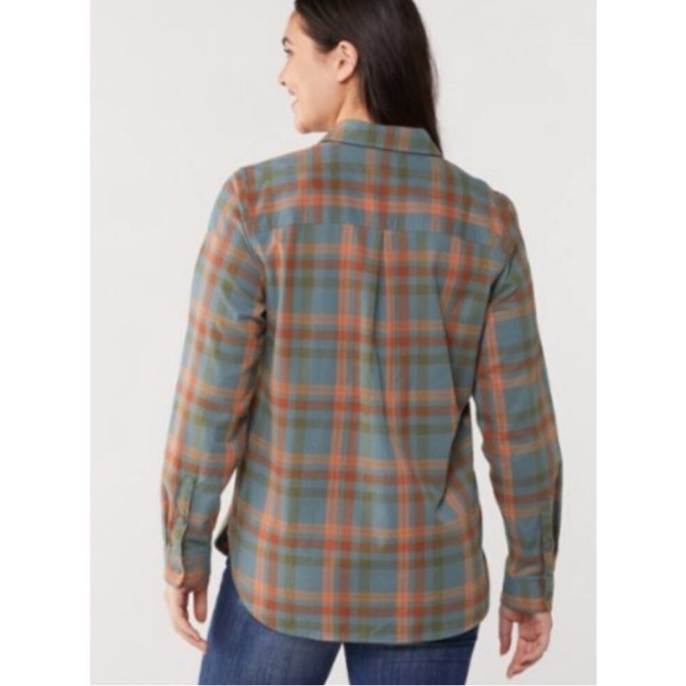 REI Co-op Wallace Lake Flannel Shirt Button Down, Women's Medium, Plaid Granite
